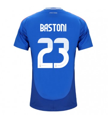 Italien Alessandro Bastoni #23 Replika Hjemmebanetrøje EM 2024 Kortærmet